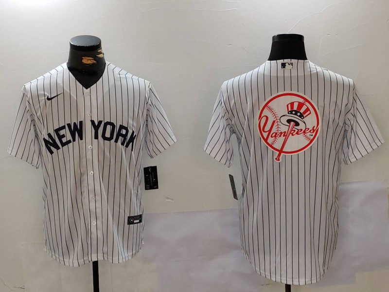 Men New York Yankees Blank White stripe Game 2024 Nike MLB Jersey style 91015